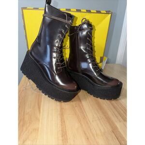 Circus by Sam Edelman SLATER Brown Platform Combat Lace-Up Boots Size 7 New Box